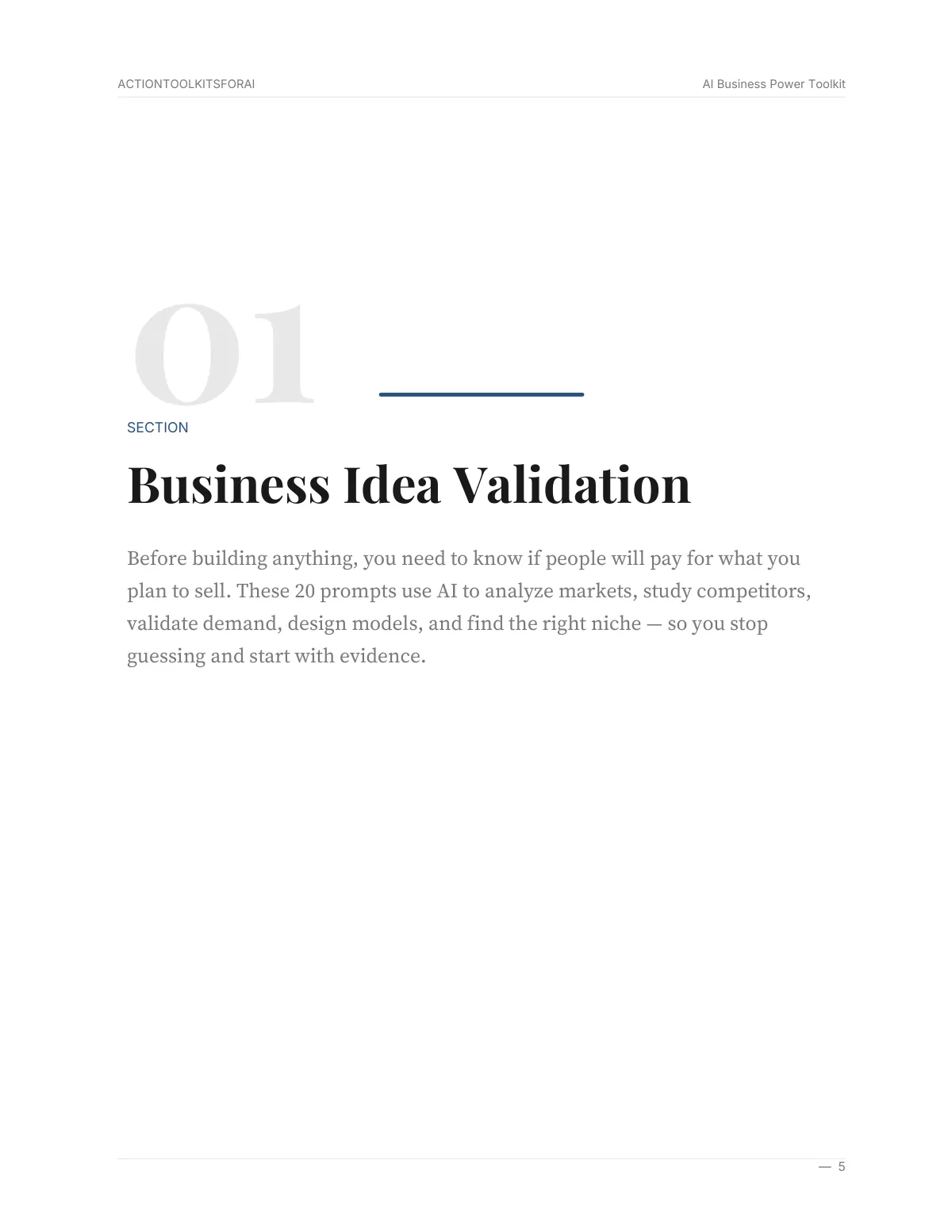 Real page from AI Business Power Toolkit — page 4