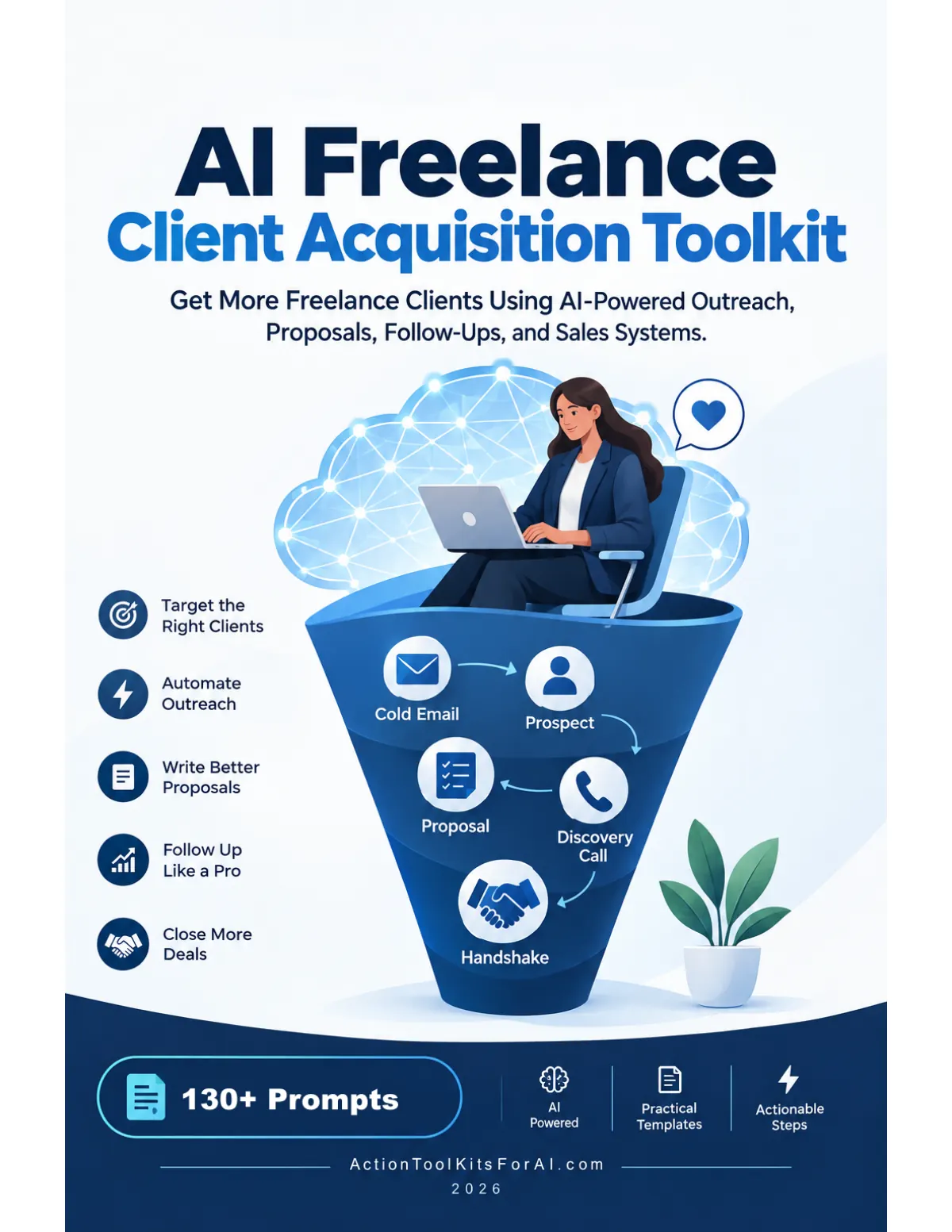 Real page from AI Freelance Client Acquisition Toolkit — the cover