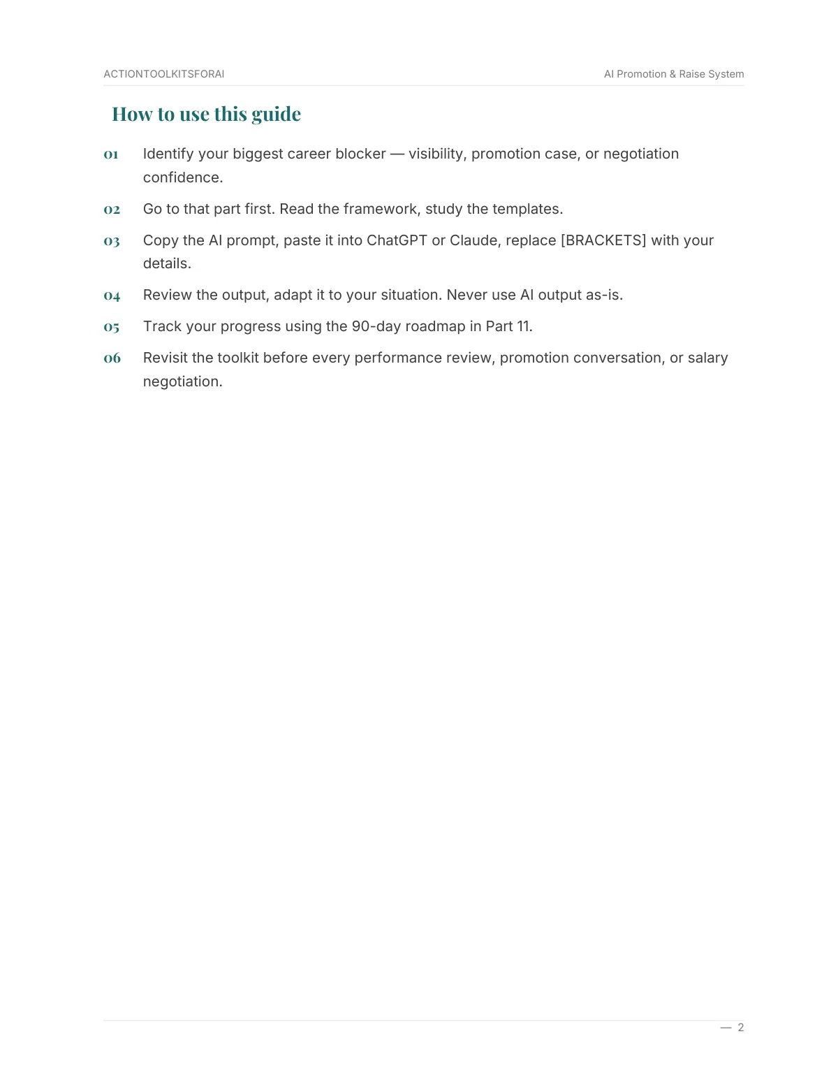 Real page from AI Promotion & Raise System — page 3