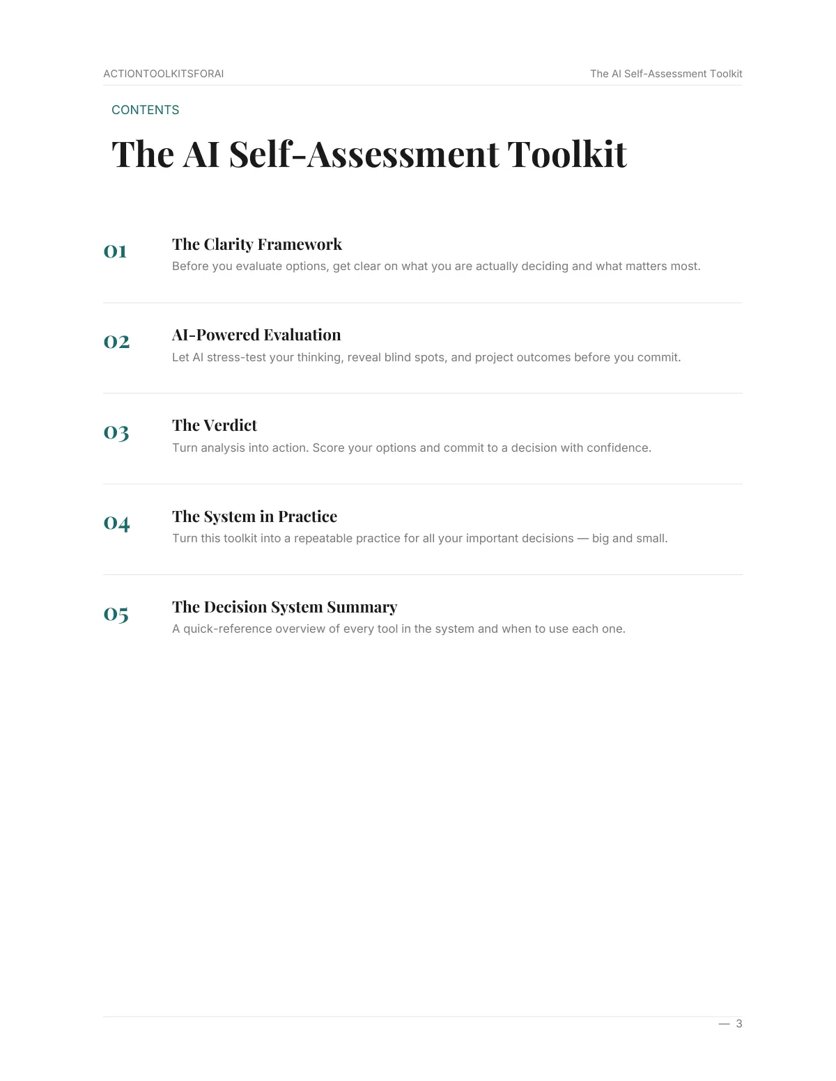 Real page from The AI Self-Assessment Toolkit — page 4