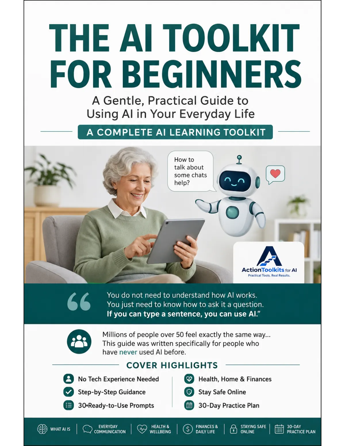 Real page from The AI Toolkit for Beginners — the cover