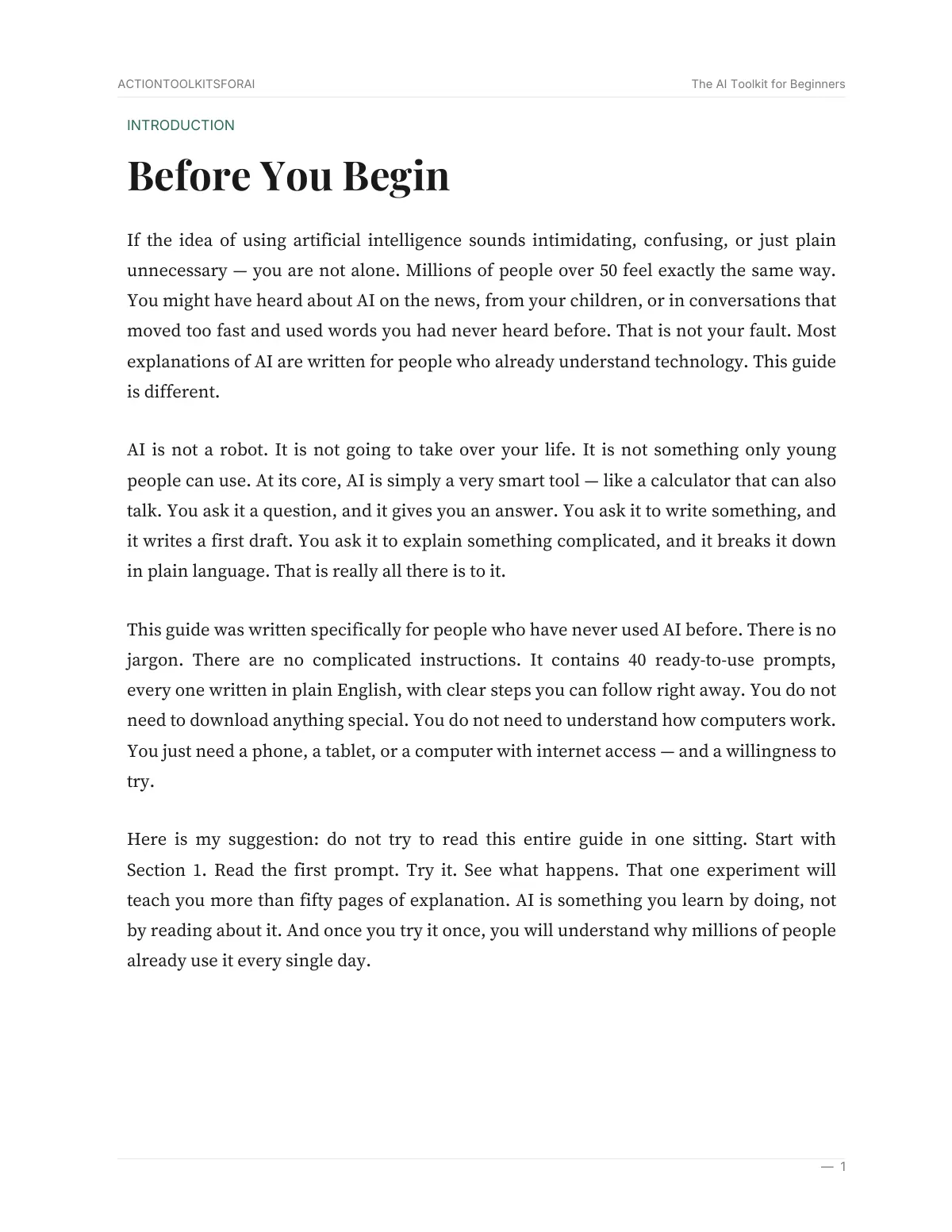 Real page from The AI Toolkit for Beginners — page 2