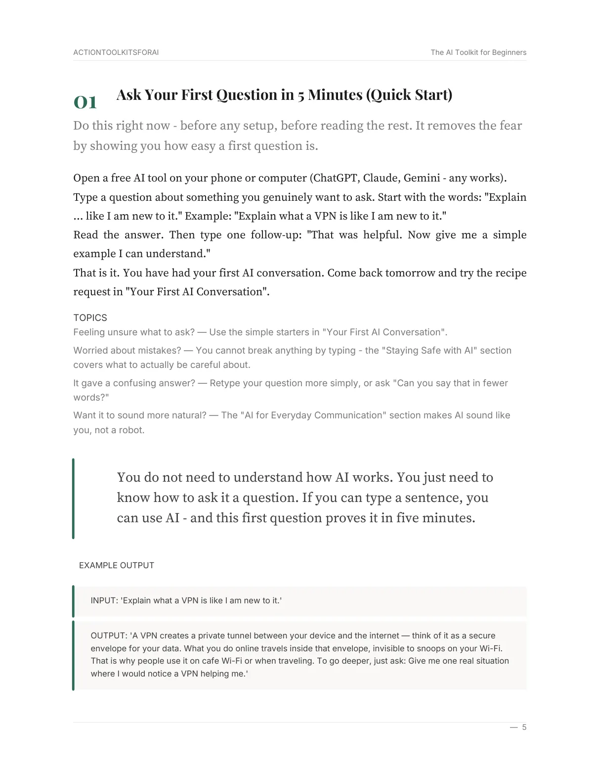 Real page from The AI Toolkit for Beginners — page 4