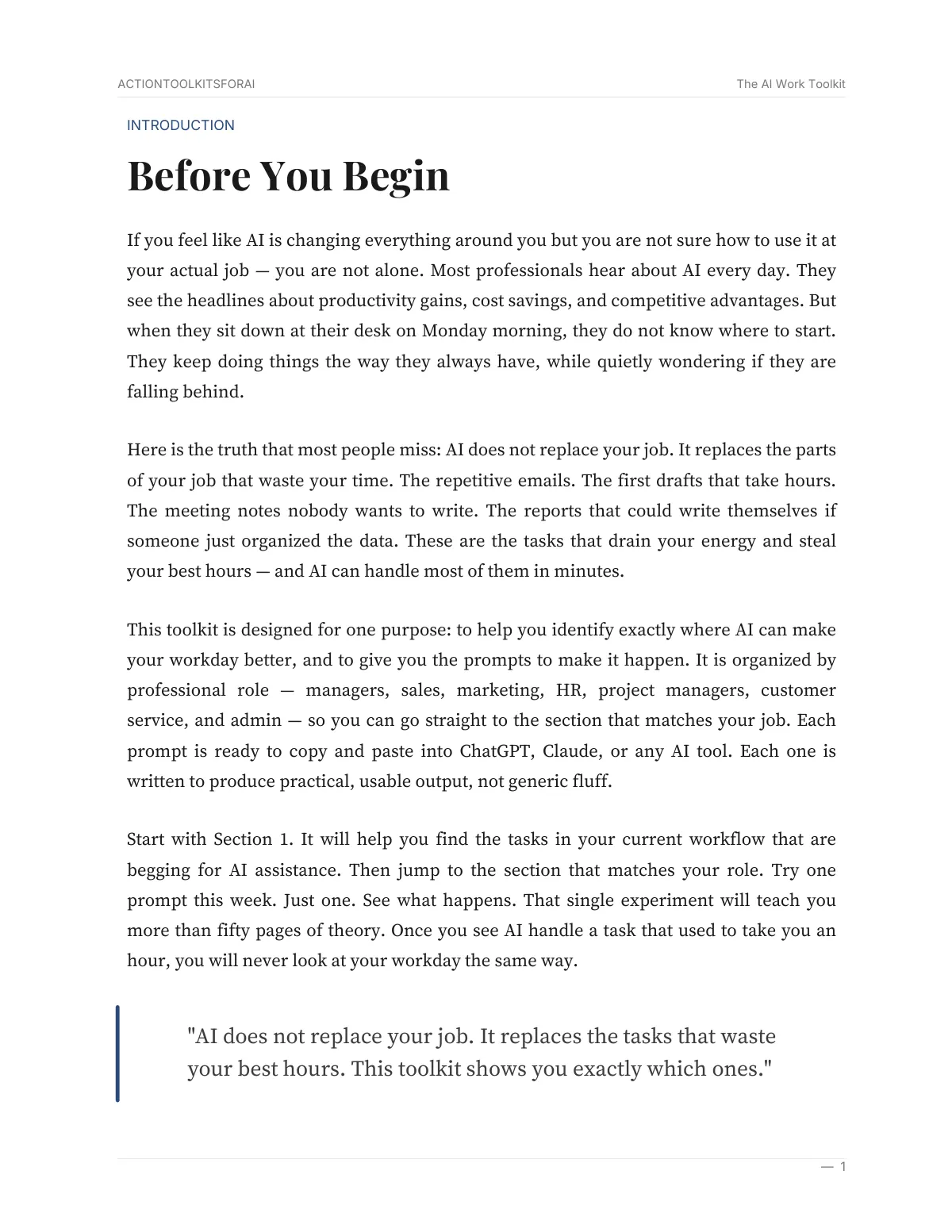 Real page from The AI Work Toolkit — page 2