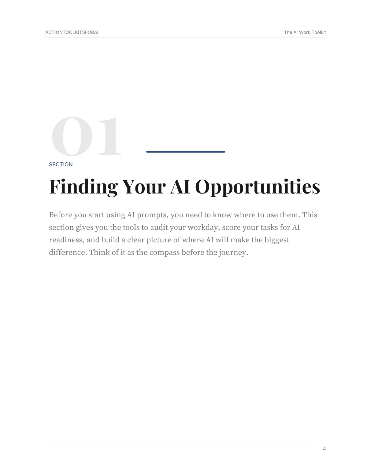 Real page from The AI Work Toolkit — page 4