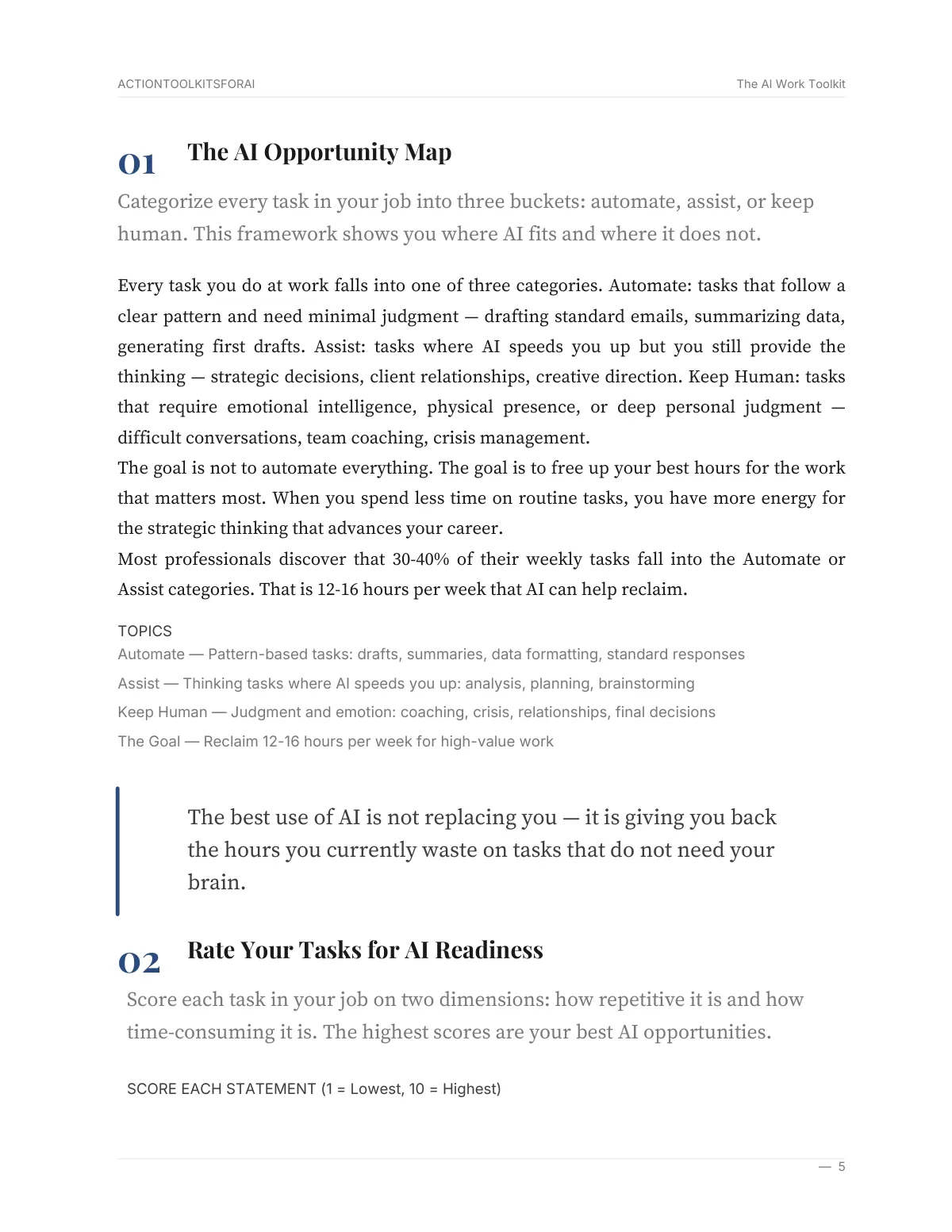 Real page from The AI Work Toolkit — page 4