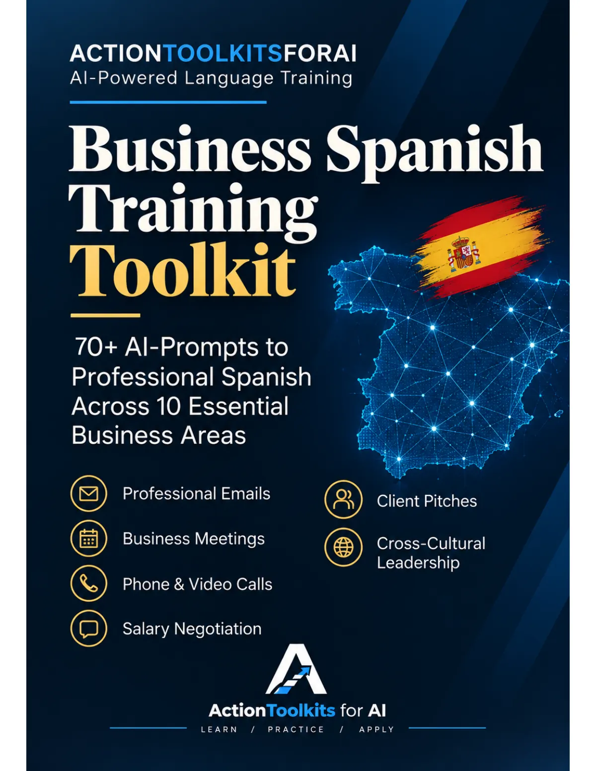 Real page from Business Spanish Training Toolkit — the cover