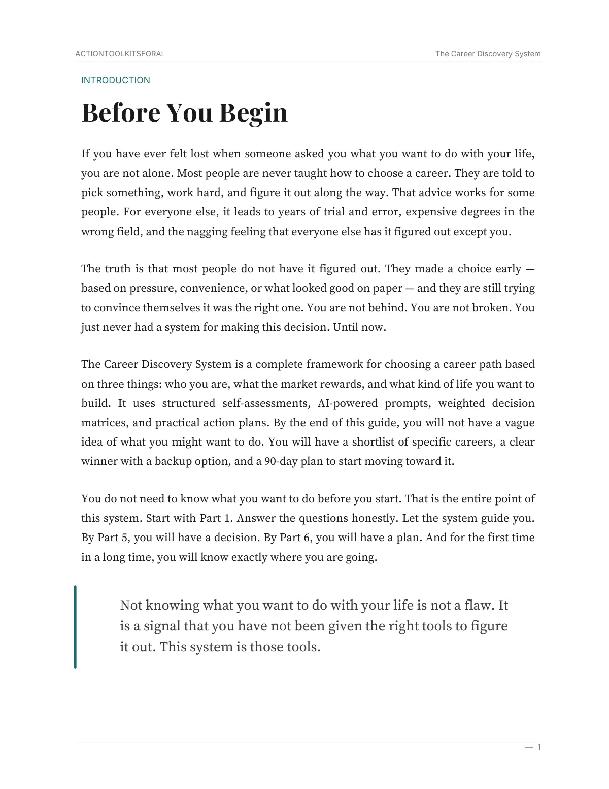 Real page from The Career Discovery System — page 2