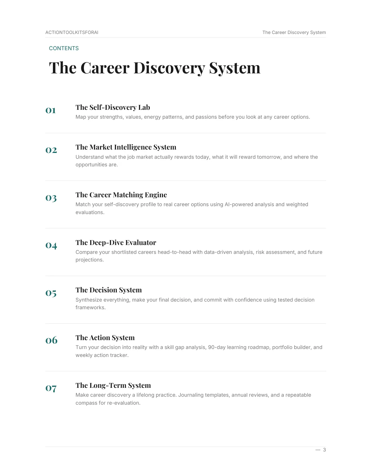 Real page from The Career Discovery System — page 3