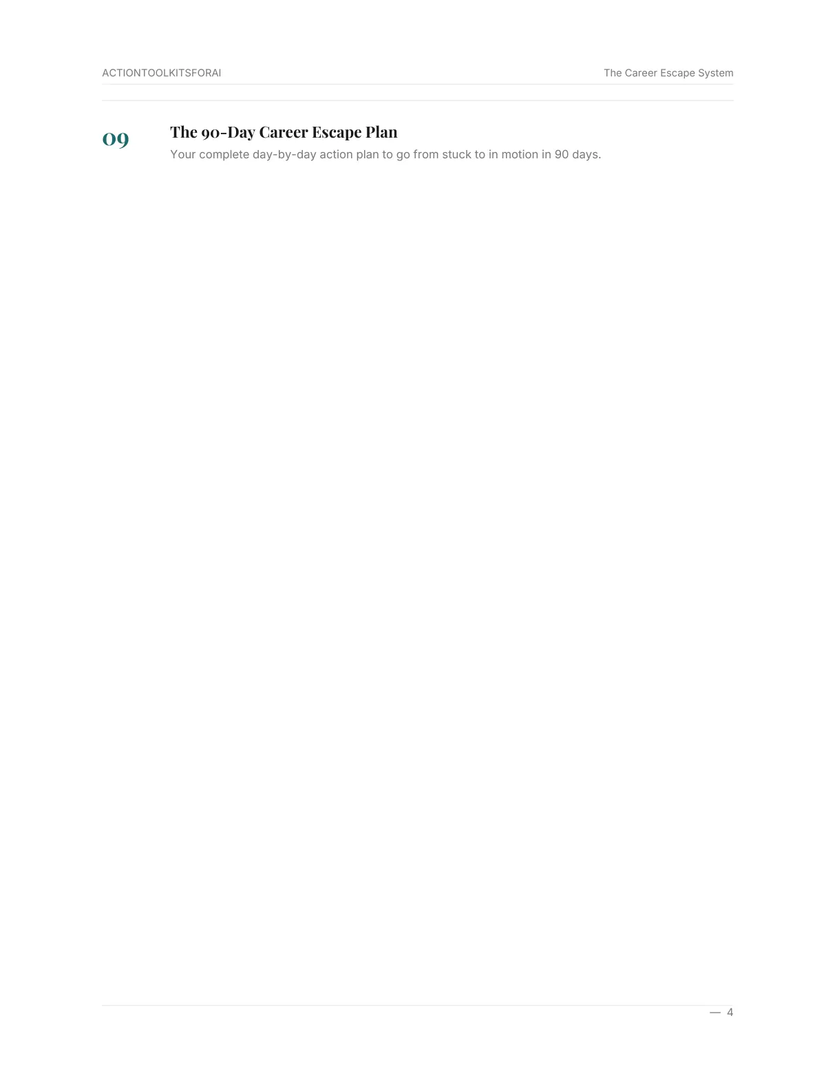Real page from The Career Escape System — page 4