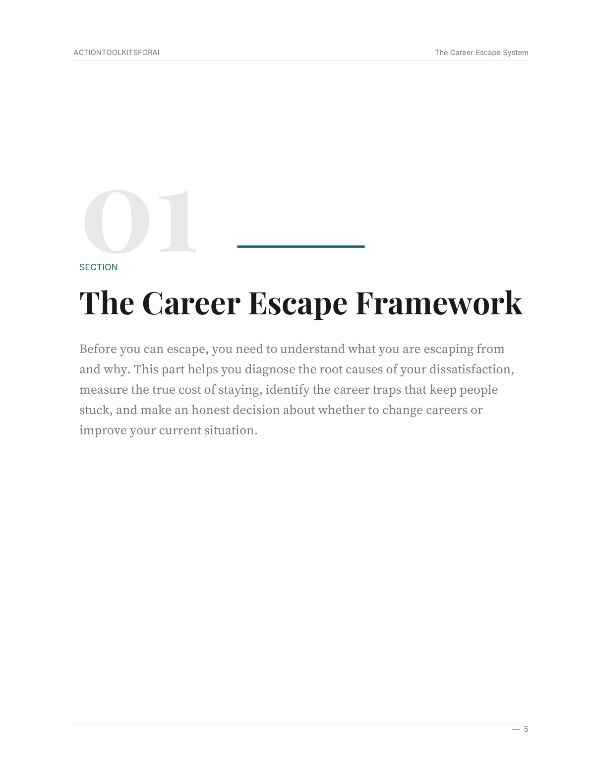 Real page from The Career Escape System — page 4