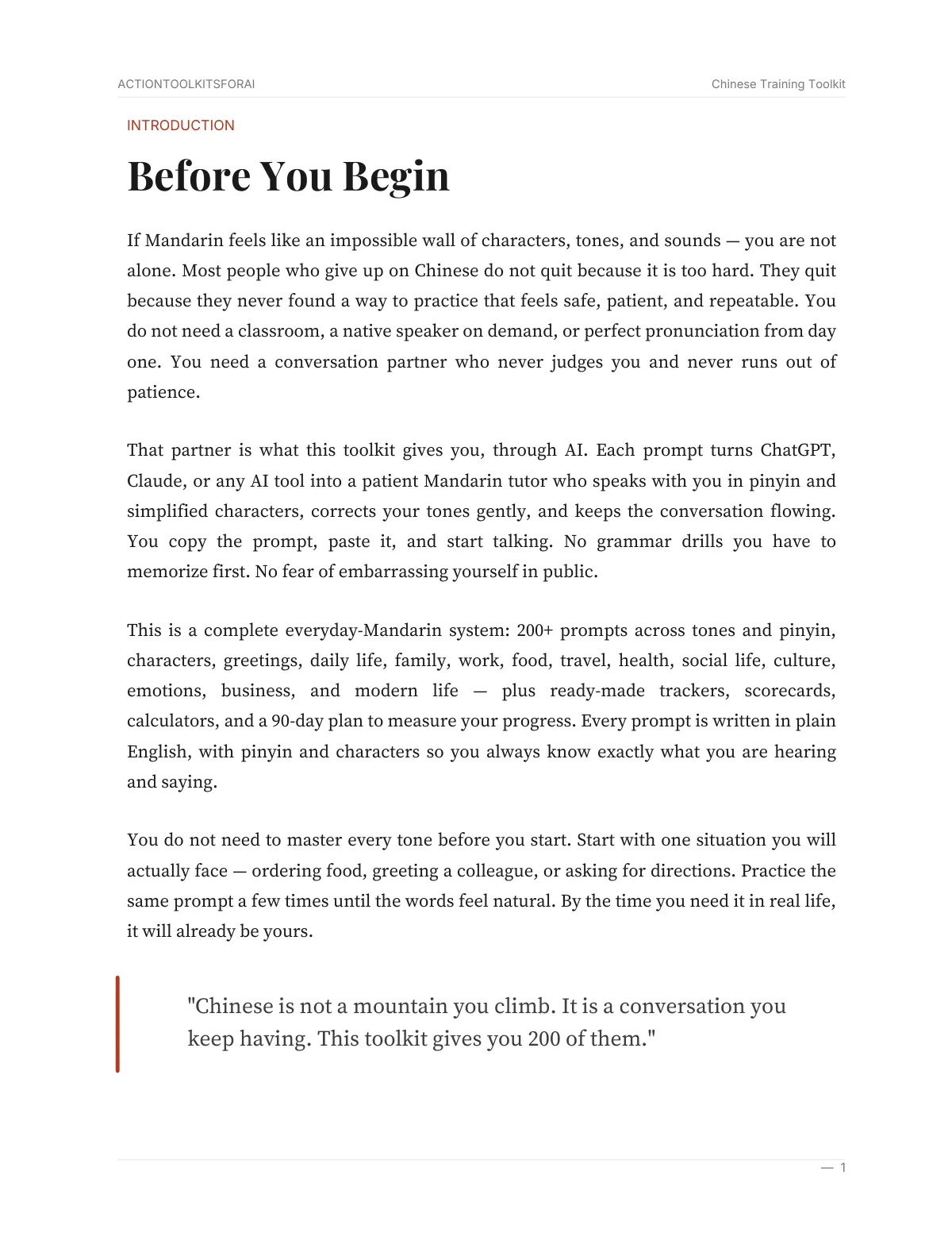 Real page from Chinese Training Toolkit — page 2