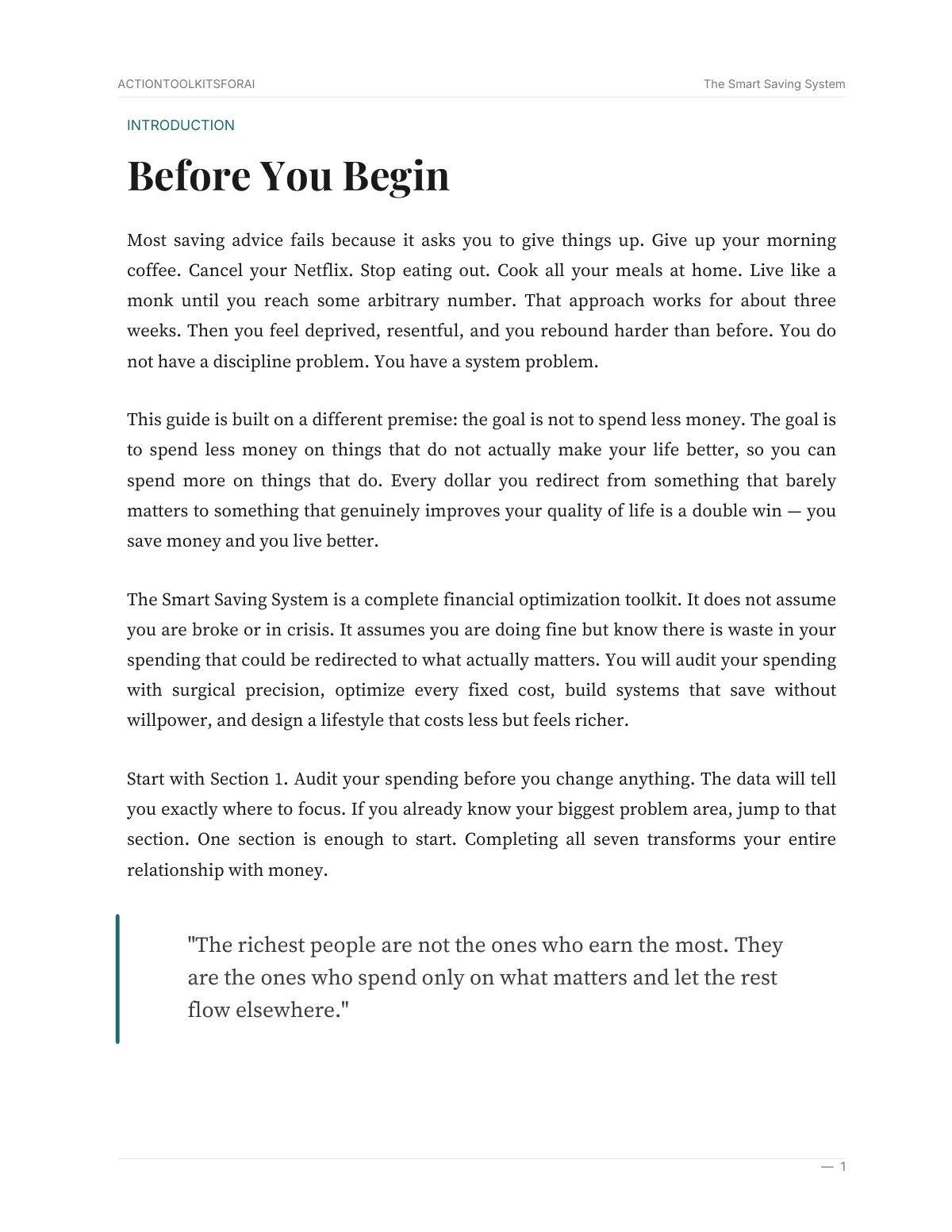 Real page from The Smart Saving System — page 2