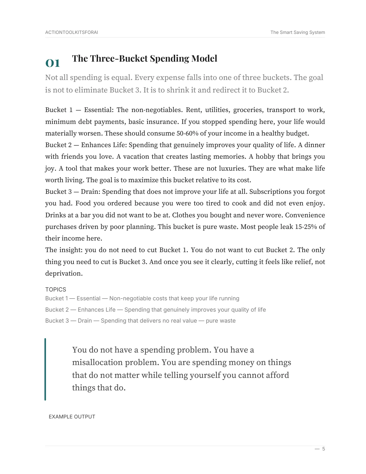 Real page from The Smart Saving System — page 4